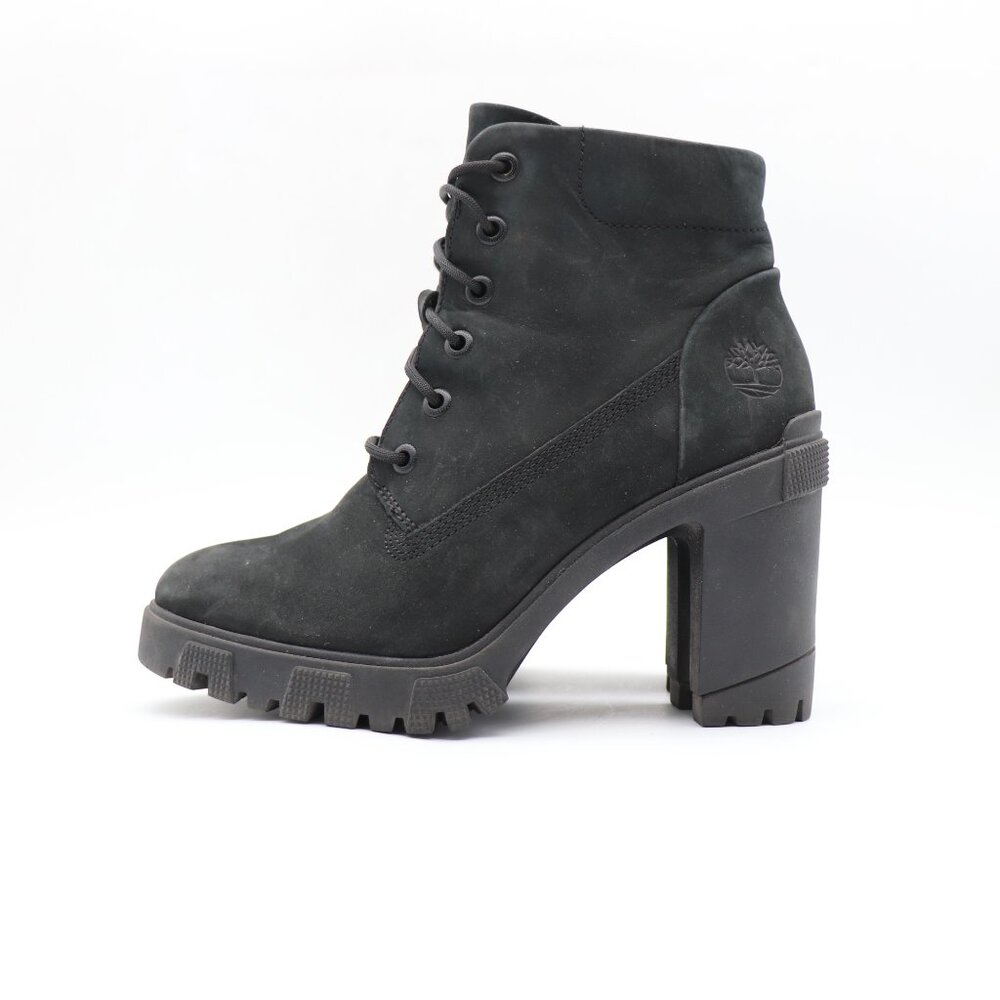 Timberland Lana Point 6 Inch Lace Up Black Nubuck Women's Size 8 Heeled Boots - Picture 4 of 11